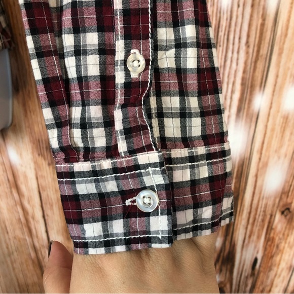 Mossimo Plaid Button Down Collared Long Sleeve Shirt - Picture 4 of 8